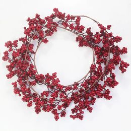 Christmas Decorations 180CM Christmas Garland Artificial Berry Plants Vine Green Red Berry Vine Garden Christmas Decoration Home Accessories Props 231010