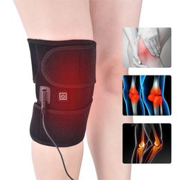 Leg Shaper Electric Leg Heating Knee Pads Infrared Heated Therapy Compress Knee Arthritis Pain Relief Back Shoulder Brace Health Care 231010