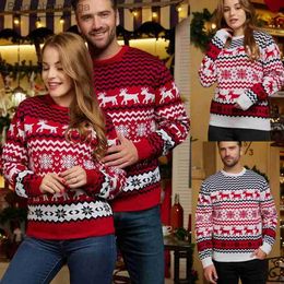 Women's Sweaters 2023 Winter Christmas Men Women Unisex Sweaters Casual Loose Knitwear Warm Thicken Couples Matching Outfits Pullover Top JumpersL231010