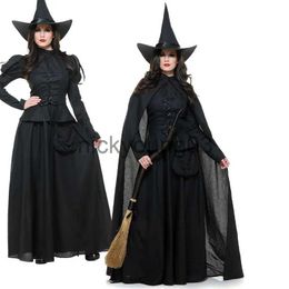 Theme Costume Lady Carnival Halloween Evil Witch Queen Costume Long Classic Medieval Gothic Enchantress Playsuit Cosplay Fancy Party Dress x1010