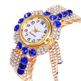 Wristwatches Women Bracelet Watch Fashion Full Rhinestones British Watches Luxury Personality Relogio Feminino Drop