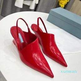 Women Sandals Dance Shoe High Heels Shoes Party Fashion Leather Pointed New Sexy Designer Super Lady Wedding Metal Belt Buckle Large sizewith box