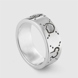 Top quality luxury Ring Fashion simple fairy Band Rings couple skull design party shiny men and women jewelry gift307w