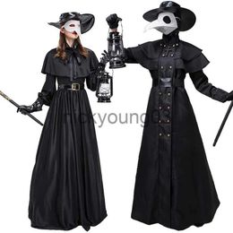 Theme Costume Carnival Halloween Couples Plague Doctor Costume Middle Ages War Nurse Bird Beak Playsuit Cosplay Fancy Party Dress x1010