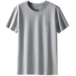 Men's T Shirts Summer Plus Size 8XL10XL Men Hole Ice Silk T-shirt Short Sleeve Sports Breathable Tees Big Sales Soft Fat Loose Tops 52