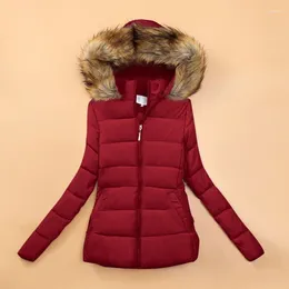 Women's Down Promotion Price!Big Fur Winter Jacket Women 2023 Hooded Warm Parkas Short Coat Female Plus Size 6XL Slim