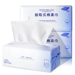 Tissue Soft Thick Cotton Cleansing Tissue Disposable Face Cleaning Tissue Dry Wet Use Washable Makeup Remover Towel 231007