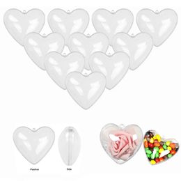 Christmas Decorations Christmas Tree Home Decorations Heart Shape Balls Transparent Plastic Ball Fillable Baubles Wedding Party Year Decor Spheres 231009