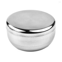 Bowls Stainless Steel Bowl Single Layer Steamed Rice With Lid 420ml For Salad Korean Soup Noodle Ramen Kitchenware