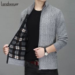 Men's Sweaters 2023 Thick Warm Fashion Brand Sweater Cardigan For Men Slim Fit Jumpers Knit Korean Style Casual Mens Clothes 231010