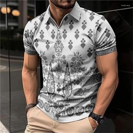 Men's Polos 2023 Polo Shirt 3d Print T-Shirt Casual Short Sleeve Tops High Quality Summer Shirts Male Tee Fashion Clothing Xl