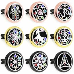 Pendant Necklaces Lucky Hand 30mm Essential Oil Car Vent Clips Perfume Locket Diffuser 10PadsPendant Heal22285R