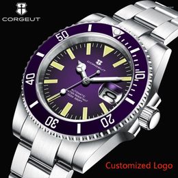 Wristwatches 40mm Japan NH35a Men's Watches Automatic Mechanical Sapphire Glass 10Bar Dive Clock Titanium Watch Bezel For Man