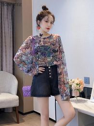 Women's T Shirts Summer Long Sleeve T-shirts Women Minority Print Young Thin Sun-proof Stylish Fashion Loose Smock Breathable Girl Ulzzang