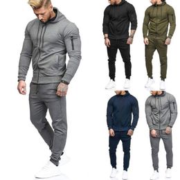 New Mens Tracksuit Jogging Top Bottom Sport Sweat Suit Hoodie Trousers Pants Set292U