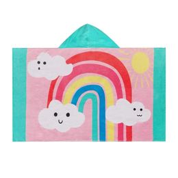 Towels Robes Baby Hooded Bath Towel Kids Cartoon Microfiber Soft Beach Towel Boy Girls Bathing Stuff Cape Cloak Wrap Blanket Washcloth 231010