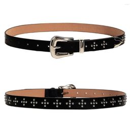 Belts Gothic Leather Metal Buckle Waist Belt Adjustable Western Cowboy Accessories Fashion Style Women Waistband For Jeans