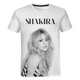 Men's T-Shirts Shakira 3D Print T Shirt Men Women Summer Fashion Casual Oversized T-shirt Hip Hop Harajuku Streetwear Tee Top3032