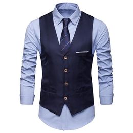 Men's Vests Men's Classic Formal Business Plus Size Men Solid Colour Suit Vest Single Breasted Business Waistcoat 231010