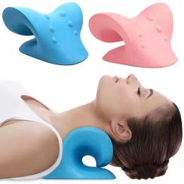 Massaging Neck Pillowws Shoulder Stretcher Relaxer Cervical Chiropractic Traction Device Pillow for Pain Relief Spine Alignment Massager ZZ