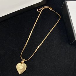 2023 new fashion heart pendant necklace sweater chain male and female brand designer necklace