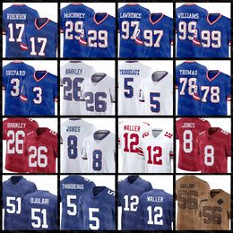 26 Saquon Barkley 5 Kayvon Thibodeaux Daniel Jones Football Jersey Darren Waller Xavier McKinney Dexter Lawrence Leonard Williams Wan'dale Robinson Evan Neal