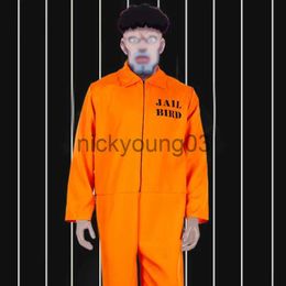 Theme Costume Halloween Men Prisoner Costume Adult Amusement Park Cosplay Suits x1010