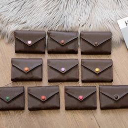 Brown Flower Wallet Luxury Women Coin Purse Card Holder Keychain Man Designer Purses Key Pouch Cardholder Small Wallets Travel Clutch Bags High Quality