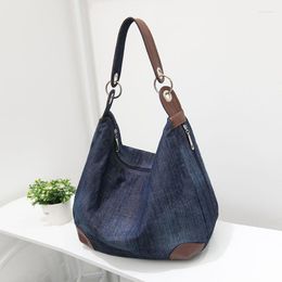 Evening Bags Women Denim Tote Bag Casual Canvas Jean High Quality Top Handle One Shoulder Large Capacity