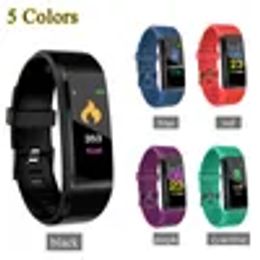 ID115 115 Plus Smart Bracelet For Screen Fitness Tracker Pedometer Watch Counter Heart Rate Blood Pressure Monitor Smart Wristband ZZ