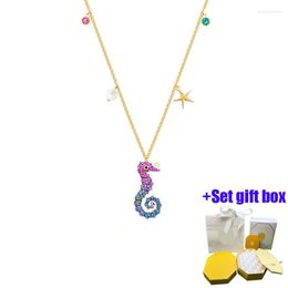 Chains Fashionable And Charming Starfish Seahorse Collarbone Chain Jewellery Necklace Suitable For Beautiful Women To Wear