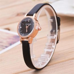 Wristwatches Fashion Watches Ladies Minimalist Fine Leather Strap Watch Vintage Wrist For Woman Travel Souvenir Birthday Gifts