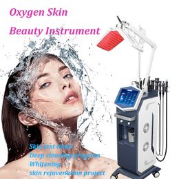 New Arrival 4 Colors LED PDT Acne Treatment Skin Whitening Spa Equipment Pure Oxygen Water Jet Peel Facial Machine