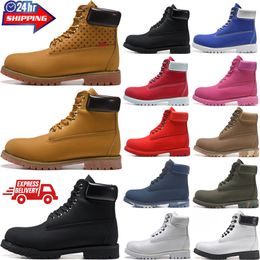 designer boots booties men women wheat black Ankle boot red white pink olive camo browm navy blue mens womens outdoor sports trainers sneakers eur 36-45