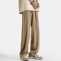 Men's Jeans American Khaki Pants Summer Trendy Design Niche Vertical Tube Mop Casual Sports