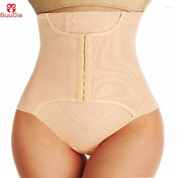 Women's Shapers GUUDIA Arc-shaped Tummy Control Girdle Mesh Breathable High Waist Cincher Trimmer Panties Thong BuLifter Body Shaper