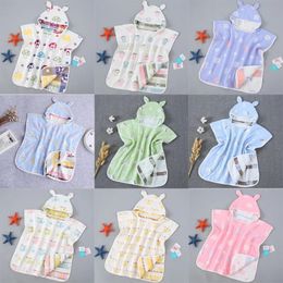 Towels Robes Gauze Hooded Beach Towel 6 Layers Cotton Baby Cape Towels Soft Poncho Kids Bathing Stuff for Babies Washcloth 231010