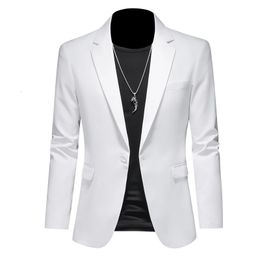 Men's Jackets Fashion Business Casual Blazer White Red Green Black Solid Color Slim Fit Jacket Wedding Groom Party Suit Coat M 6XL 231009