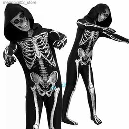 Theme Costume Zombie Come Kids Halloween Zombie Mask Come Cosplay Scary Skeleton Skull Come Jumpsuit Suit Sets Carnival Party Clothes Q231010