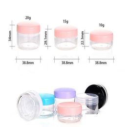 Packing Bottles Wholesale 10G 15G 20G Cosmetic Sample Empty Container Bottle Plastic Pot Jars With Screw Cap Lid Bottles Eye Shadow Ca Dhkhk