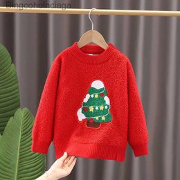 Women's Sweaters Knitted sweater warm coat Sweet cartoon embroidered Christmas Halloween boys girls 2-8 year old baby fashion children's clothingL231010