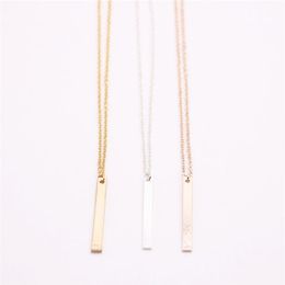 Silver color necklaces South America style cuboid Pendant necklace Strip clavicle necklaces the to women2121