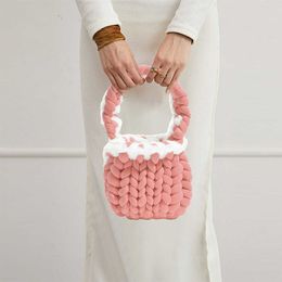 Sweet and Versatile Icelandic Wool Bag 2023 New Super Thick Wool Handwoven DIY Handbag 231010