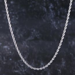 Chains White Gold ed Rope Chain Necklace Singaporean Venetian For Men And Women 3mm Hip Hop Jewellery CultureChains293o