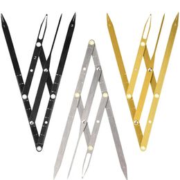 Eyebrow Tools Stencils Eyebrow Ruler Stencil Permanent Makeup Stainless Steel Triangle Eyebrow Measuring Vernier Calliper Tattoo Ruler Measurement Tools 231007