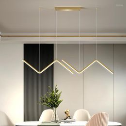 Wall Lamp Dining Room Chandelier Nordic Light Luxury Minimalist Modern Office Strip Front Desk Bar LED Lighting