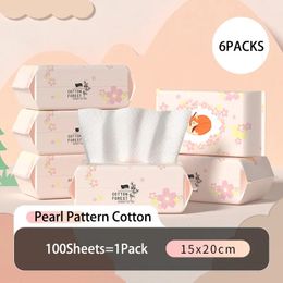 Tissue 600 Count Unscented Cotton Face Tissue Disposable Face Towel Dry Wipes Makeup Remover Towels Reusable Cleansing Towel 231007