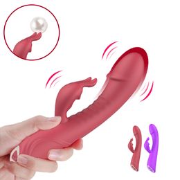 Powerful Rabbit Vibrator for Women Dual Motor Clitoris Stimulator G-Spot Climax Vibrating Sex Toy Female Masturbator Adult Goods