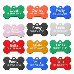 Dog Tag 1pcs/lot Free Personalised Engraving Text Engraved Cat Identification Customised Name Address Telephone