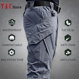 Mens Pants Tactical Cargo Men Outdoor Waterproof SWAT Combat Military Camouflage Trousers Casual Multi Pocket Male Work Joggers 231010